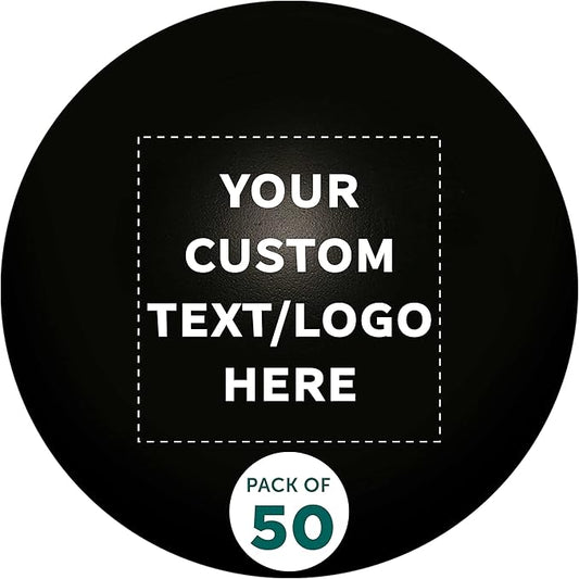 Custom Stress Balls for Adults Set of 50, Personalized Bulk Pack - Relief, Perfect for Your Desk, Office or Home - Black