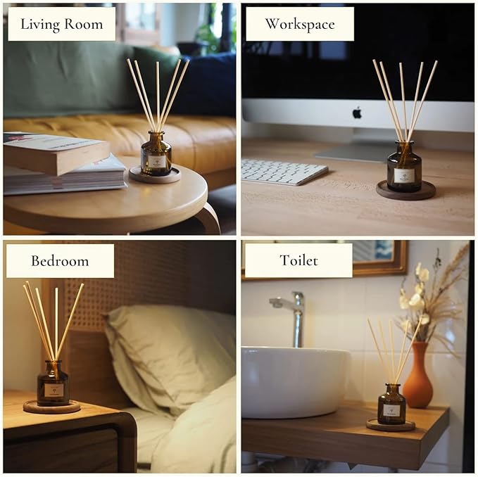 PRISTINE English Country Inn/Inspired by Ritz Carlton Reed Diffuser for Home | Fresh Blend of Strawberry, Vanilla, Musk Reed Diffuser Set, Oil & Reed Diffuser Sticks | Home & Office Decor | Fragrance