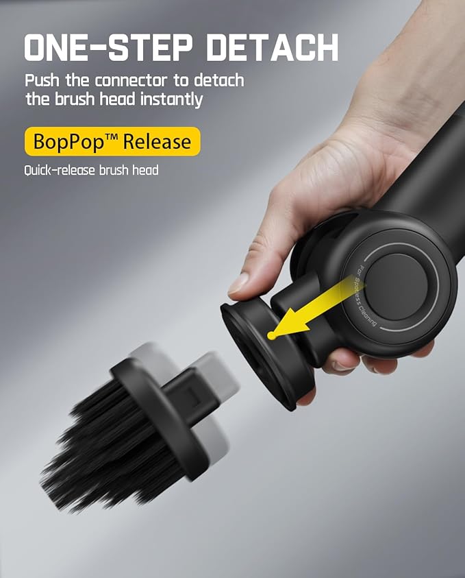 Fanttik Flip G9 Pro Electric Scrubber, VoltiPulse Motor, Dual-Speed Rotary Cleaner with 6 Brush Heads, Adjustable Angle & Extendable Handle, IPX7 Waterproof, Type-C Charging for Bathroom, Tile, Grout