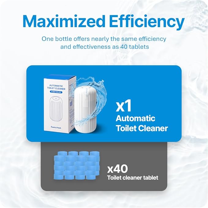 Fresh & Fresh Automatic Toilet Bowl Cleaners (Forest Green) - 8 Bottles(UPTO 2500 FLUSHES/Bottle), Commercial and Residential Toilet Cleaner 3-4 MONTH Lasting Toilet Bowl Cleaner Bottle
