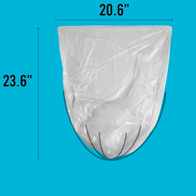 BEIDOU-PAC 4-6 Gallon Trash Bags, 1000 Count Bulk Value Pack, Clear Plastic Recycling Bags, Multi-purpose Garbage Bags for Business Home Bathroom Kitchen Commercial and Industrial