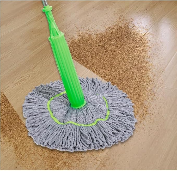 2 in 1 Dehydrated Mop, Self-Wringing Twist Mops for Floor Cleaning, Self Wringing Mop for Floor Cleaning Commercial Household Clean Hardwood, Tile. (2)