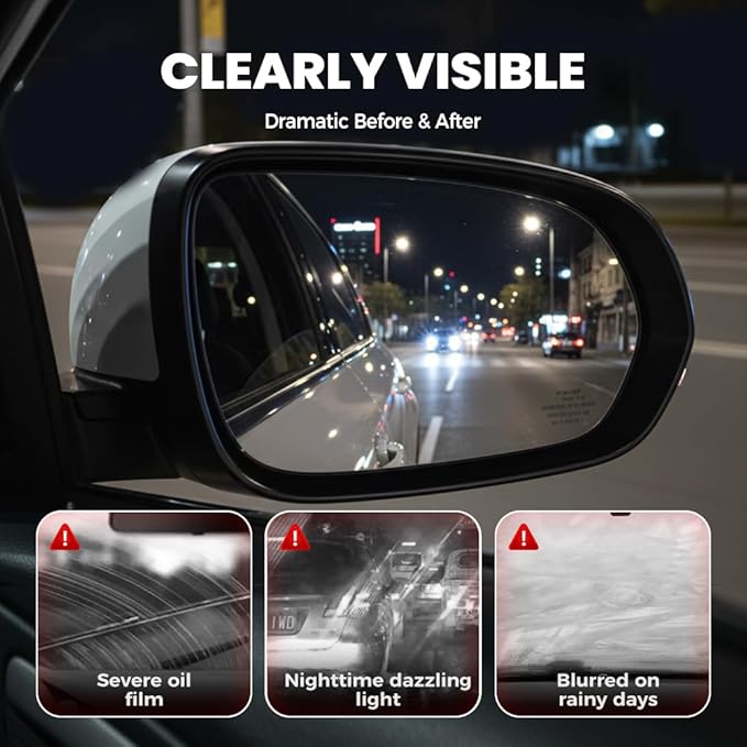 PVZXR Automotive Oil Film Cleaning Brush,Glass Cleaner, Car Windshield Cleaner, 150ml Automotive Oil Film Cleaning Brush - Preserve Clarity, Immediately See the Effects (3PCS)