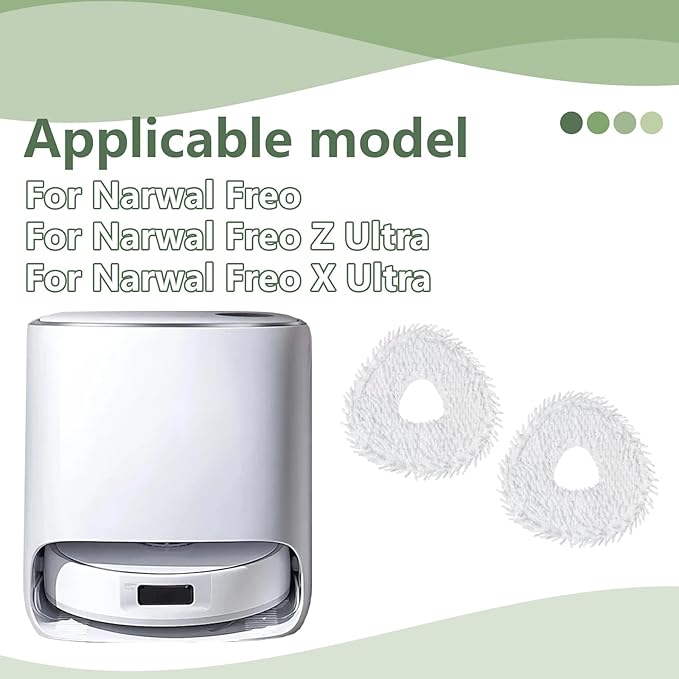 Mop Pad Accessories for Narwal Freo Z10 Ultra, Freo X Ultra, Freo, Freo Z Ultra Robot Vacuum Cleaner, Freo Z10 Ultra Replacement 10 Pcs Mop Pads