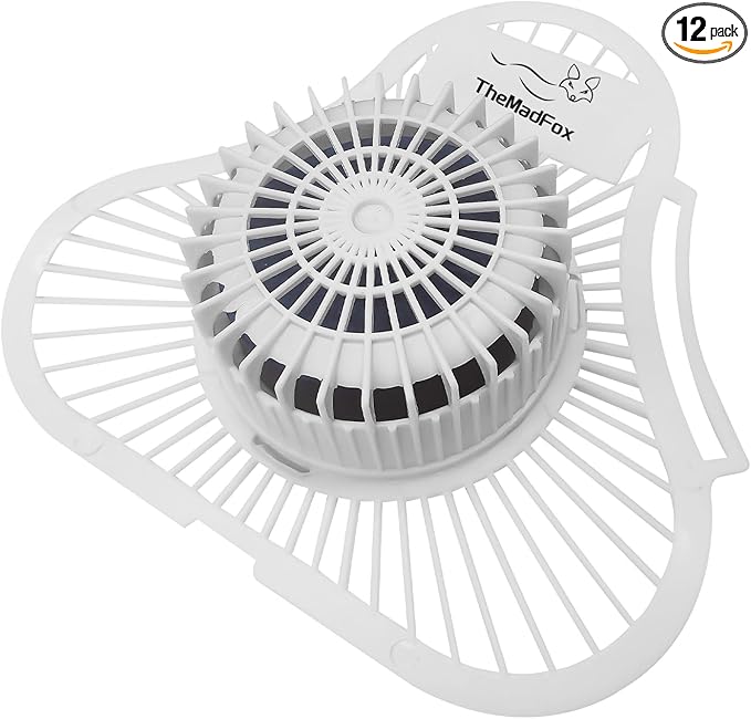 Urinal Screen Deodorizer (12 Pack),Urinal Cakes with Block Long-Lasting Ocean Scent,Anti-Splash Urinal Screens for Men Bathroom Airport Office Mall Hotel