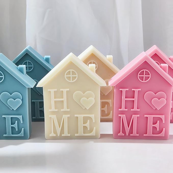 Home House Molds House Resin Mold House - Resin Casting Silicone Molds for Home Decor & Candle Making Wave Spiral Mold