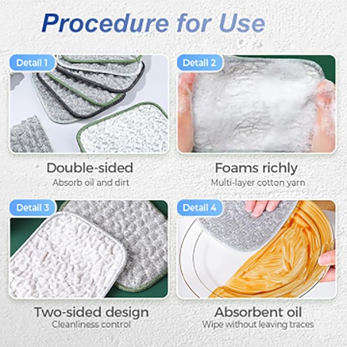 Double-Side Scratch-Free Wire Dishcloth, Multipurpose Wire Dishwashing Rags for Wet and Dry Non Scratch Dishcloth Rag, Reusable Metal Scrubbing Pads Sponge Cloths for Kitchen Cleaning (15pcs)