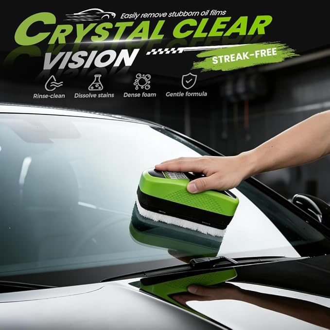 PVZXR Automotive Oil Film Cleaning Brush,Glass Cleaner, Car Windshield Cleaner, 150ml Automotive Oil Film Cleaning Brush - Preserve Clarity, Immediately See the Effects (3PCS)