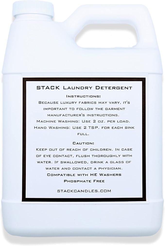 STACK Luxe Lavoir Luxury Laundry Detergent - Premium Scented Laundry Detergent for HE & Standard Washers - Infused with Lavender & Musk - Paraben & Dye Free - Gentle & Effective Cleaning - 16 oz
