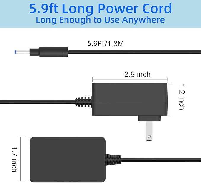 Charger for Eureka RapidClean Pro, Power Cord for Eureka Stylus Lightweight Cordless Vacuum Cleaner NEC180 NEC182 NEC185 NEC186