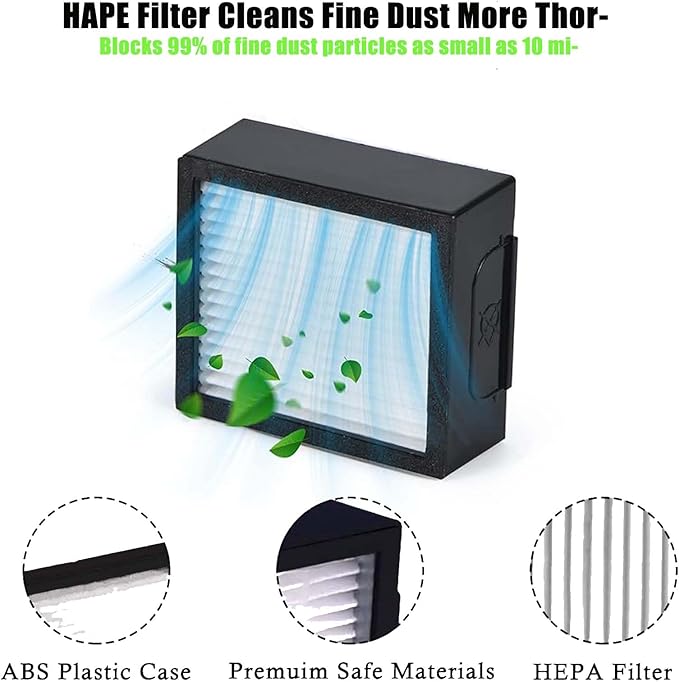 Replacement Parts Kit Compatible with iRobot Roomba Combo j7+ Plus, Combo j9+,Combo 10 Max Vacuum, Includes 1 set Roller Brushes, 4 Mop Pads, 4 HEPA Filters, 4 Side Brushes, 4 Dust Bags