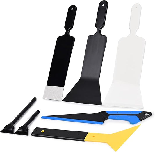 EHDIS Vinyl Wrap Tool Kit with Window Tint Bulldozer Squeegee Long Handle Scrubber Paddle Squeegee,Small Quarter Window Scraper for Car Wrapping,Graphics,Decal Installation