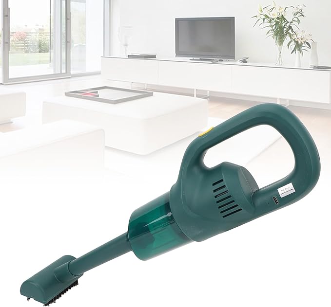 Cordless Vacuum Cleaner,50000PA High Suction Power Upright Vacuum,Portable Lightweight Car Stick Vacuum for Car Office Home Cleaning (Green)