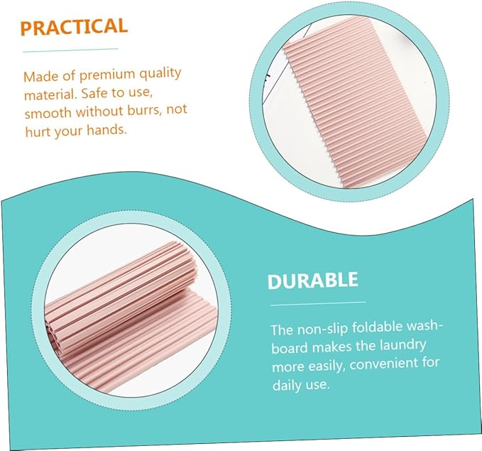 Household Non- Washboard Portable Soft Washing Board for Laundry for Travel and Home Use and Lightweight for Washing Underwear and Bras