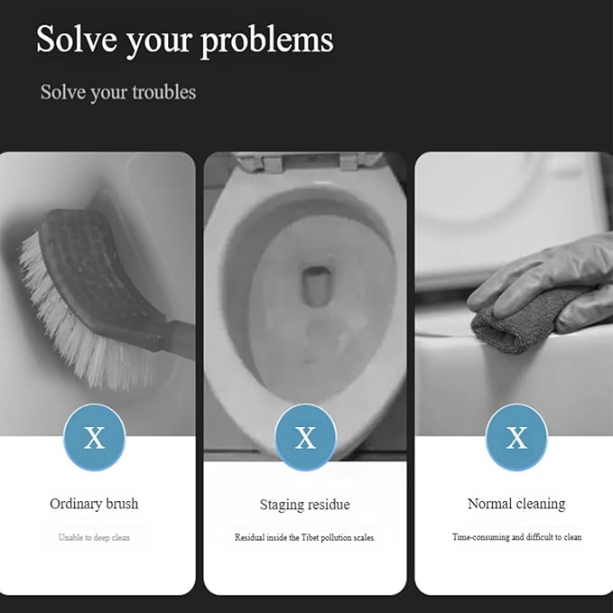 2025 New Modern Flexible Silicone Toilet Caspa for Home，Silicone Toilet Bowl Brush & Holder Set, Wall Mounted Cleaning Kit with Dispenser, Flexible & Hygienic Bathroom Scrubber for Home (#B)