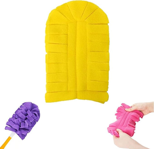 Reusable Microfiber Duster Refills, 360° Electrostatic Duster Refills — The Sustainable Choice for a Dust-Free Home, Washable Replacement Dusters, for Car Interiors, Electronics (Yellow)