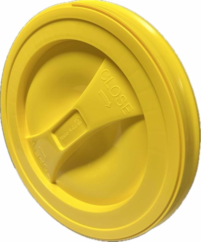 House Naturals 2 Gallon Food Grade Plastic Bucket with Screw on Lids, Made in USA, Pack of 4