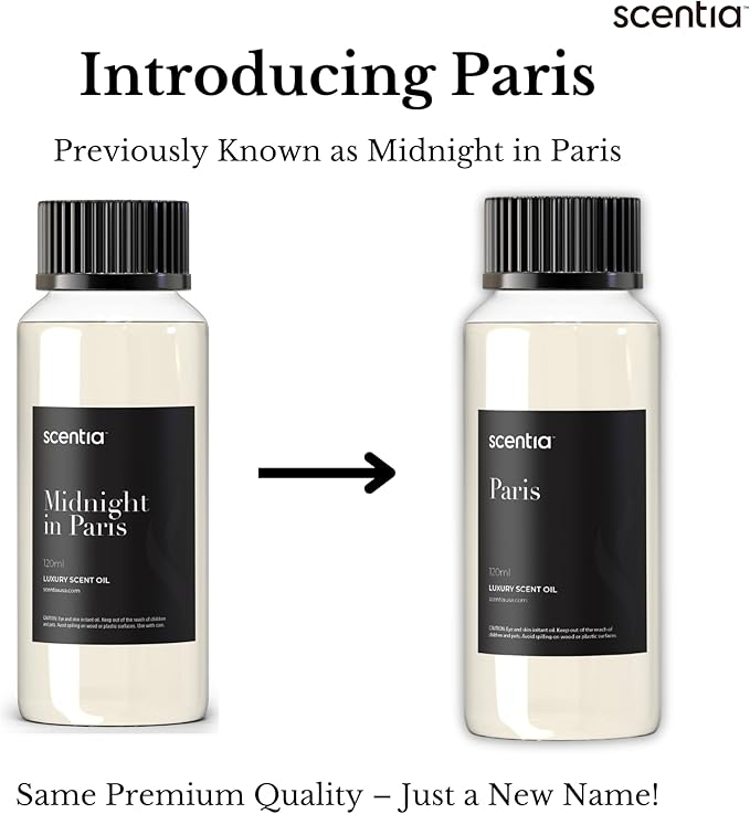 Scentia Hotel Diffuser Oil Inspired by The Hotel Costes Paris - 20 mL 0.67 fl oz - Fragrance Oil Blend Rose,Clove &Sandalwood for Aromatherapy Diffuser & Humidifiers.-Paris