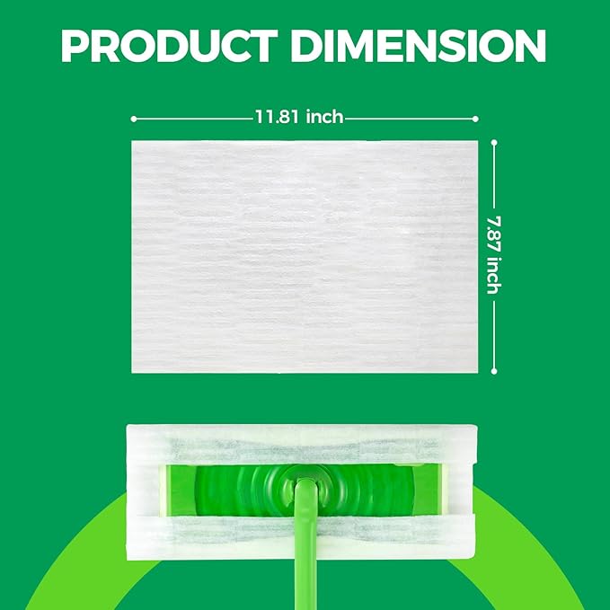 Dry Sweeping Cloths Mop Refills Disposable Sweeping Cloths Floor Dust Refills Mop Pad, Floor Cloth Refills for Swiffer Standard Sweeper , 7.87x11.81inch,100 Count
