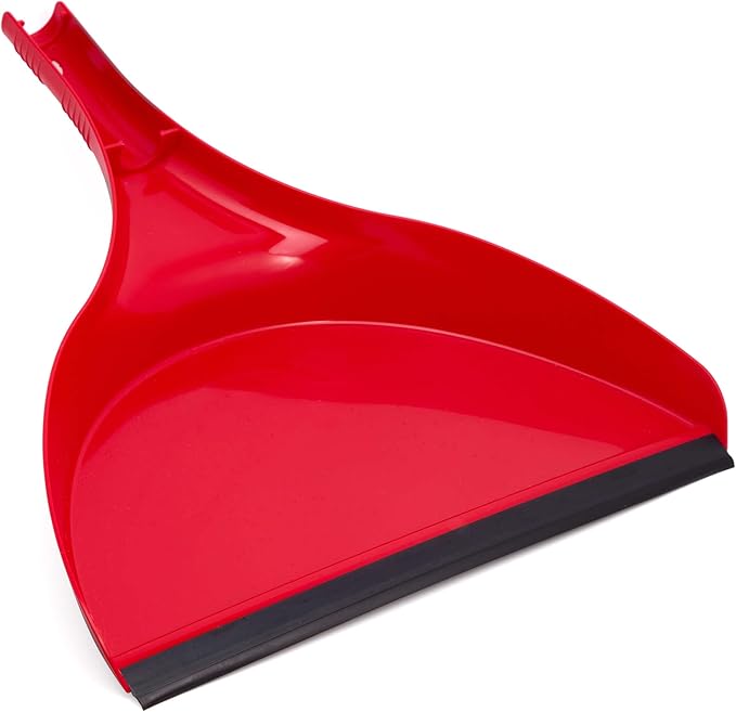 Da Vinci Curved Angle Broom & Dustpan Combo Pack - Heavy Duty Wide Broom for Indoor/Outdoor Sweeping, Steel Telescopic Handle, Durable PVC Bristles, Ideal for Pet Hair, Dust, Kitchen & Rough Surfaces