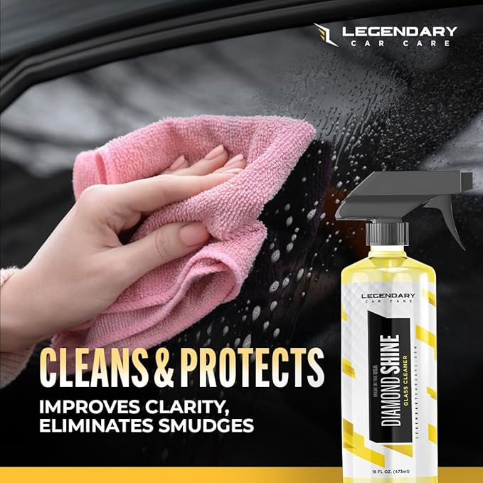 Legendary Glass Cleaner 16oz - Auto Window Cleaner Spray for Car Windows & Windshield - No Streaks, Ammonia-Free, Tint Safe - Interior/Exterior Use