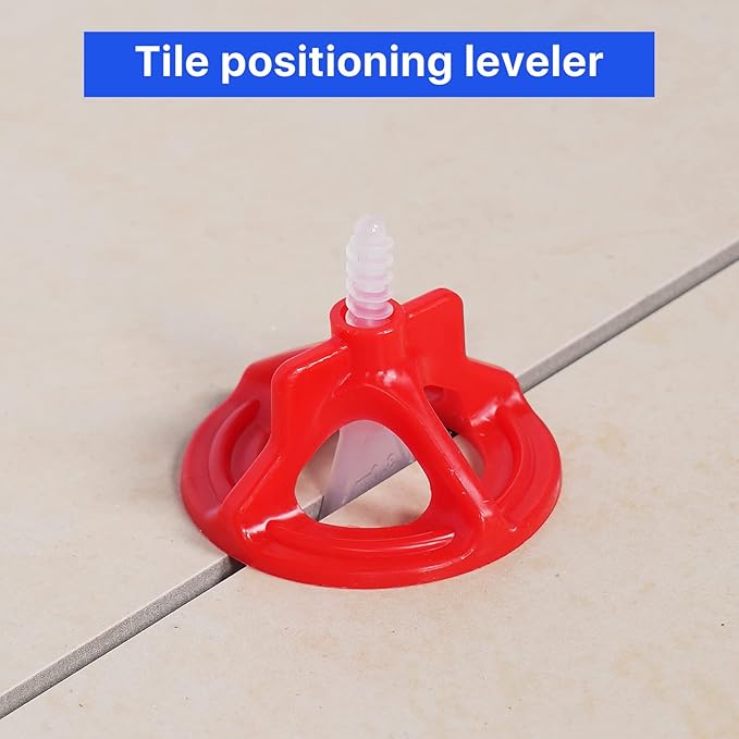 HRGGN Professional Tile Leveling System Kit，Anti-Loosening Spacers/Wall, Bathroom Tiling - 1/8" Precision Alignment & Grout Spacing Tools(1000base, 1/8)