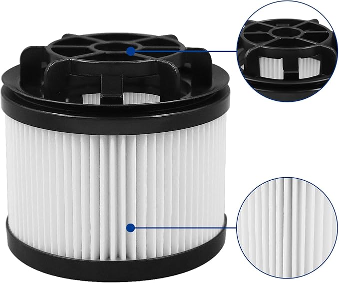 BEBEMOR Vacuum Cleaner LEVOIT LVAC-200 Replacement Filter Kit Compatible LVAC-200, 2 Pre-Motor Filters 2 Post-Motor Filters, White