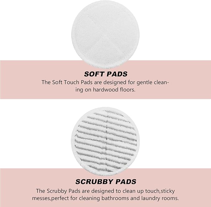 BeiLan Spin Wave Mop Pads Fit for Bissell Spin Wave 20399 23157 23159 2039A 2124A 20393 2039T 2039W 20391 20395 2307 2315A Soft Scrubby Pads for Hardwood Floor Cleaning Replacement Pads(12Pack)