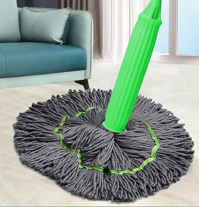 2 in 1 Dehydrated Mop, Self-Wringing Twist Mops for Floor Cleaning, Self Wringing Mop for Floor Cleaning Commercial Household Clean Hardwood, Tile. (2)