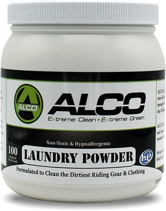ALCO Laundry Powder - Powerful Stain Removal - Hypoallergenic and Unscented Formula for All Fabrics including Riding Gear, Gym, Baby and Delicate Clothing - 2 lbs, Pack of 1