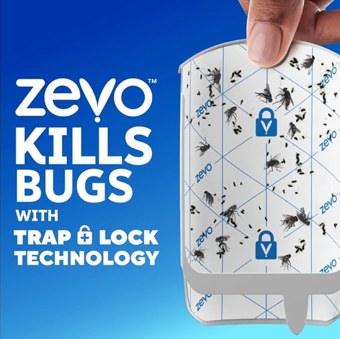 Zevo 3 Refill Cartridges – Indoor Plug-in Fly Trap Refills for Flies, Gnats, Fruit Flies & Moths