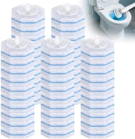 50Count Refills Disposable Toilet Brush Refills, Toilet Cleaning Brush,Toliet Wand Refills,Toilet Bowl Clean Refill Pads,Toilet Brush Head is Compatible with Most Toilet Brush Handles