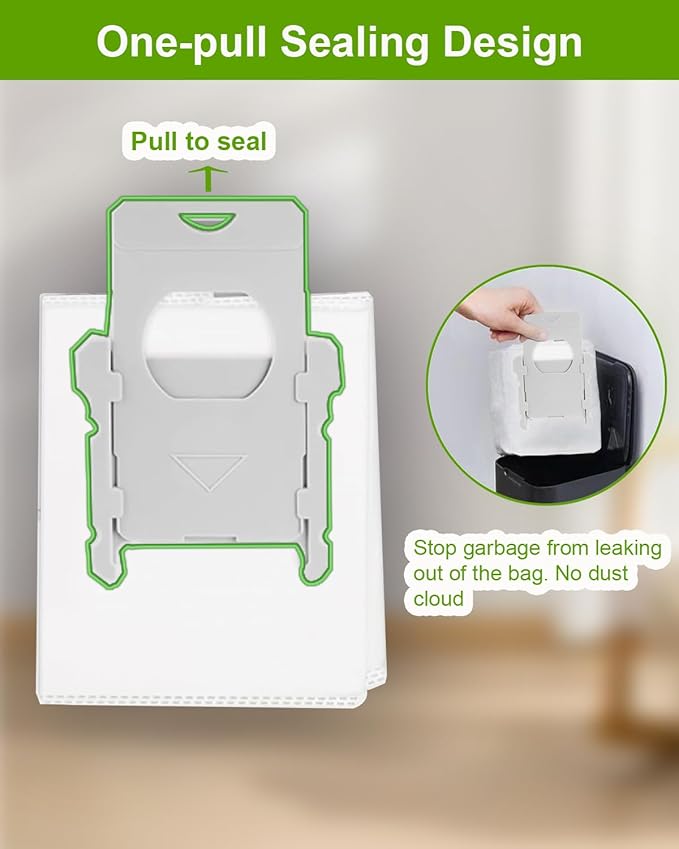 ApexOne 8 Pack Vacuum Bags for iRobot Roomba i, j, s Series, 104 Combo, 105 Combo, 105 Vac, Plus 405 (G185) (G181) Combo, Max 705 Vac, Max 705 Combo, Plus 504 Vac, Plus 505 Combo, Q0520 Robot Vacuum