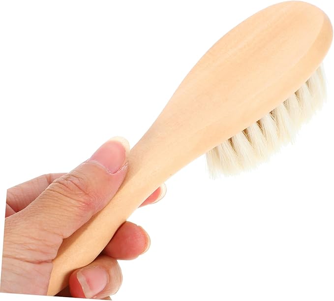 Boar Bristle Laundry Scrub Brush for Delicate Fabrics Soft Cleaning Brush for Stains for Cotton and Linen Clothing