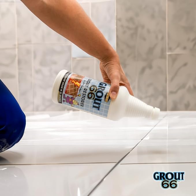 Armchem Grout66: Grout and Tile Cleaner with Low-Odor, Non-Fuming Formula Ideal for Heavy-Duty Cleaning, Quick Touch-Ups, and Tile Maintenance. This Two Quarts Kit ensures Effortless Cleaning.