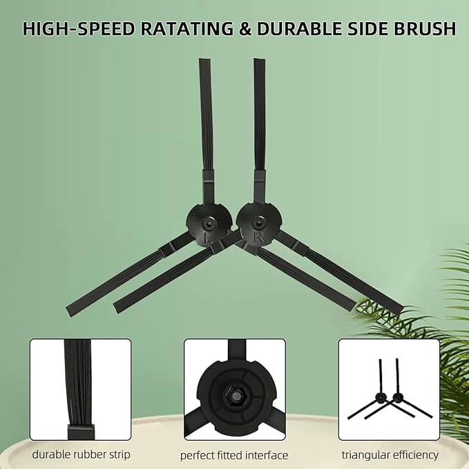 HMHAMA 6 Pairs Side Brushes Replacement for ILIFE V3 V3s V5 V5s Pro V50 V55 Robotic Vacuum Cleaner Parts Accessories