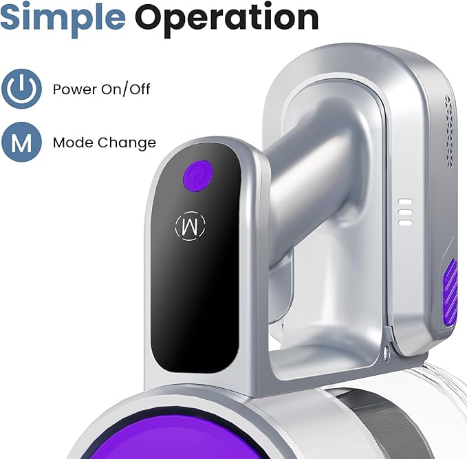 DUMOS Cordless Vacuum Cleaner, Lightweight Stick Vacuum Cleaners for Home, Powerful Suction & LED Lights Rechargeable Battery for Carpets, Pet Hair, Hardwood Floors