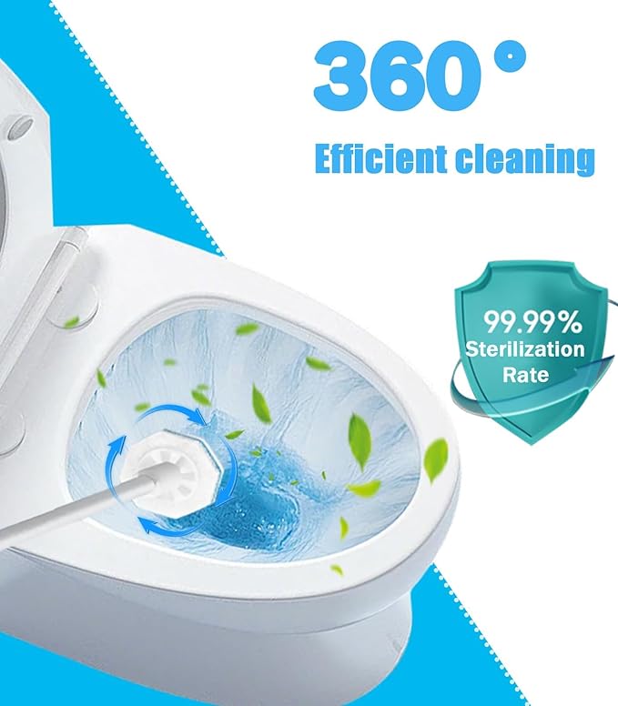 60 Pcs Disposable Toilet Wand Refills for Clorox, 5X Cleaning Power Scrubber, Upgrade Fiber Cleaner Heads for for Toilet and Bathroom Cleaning