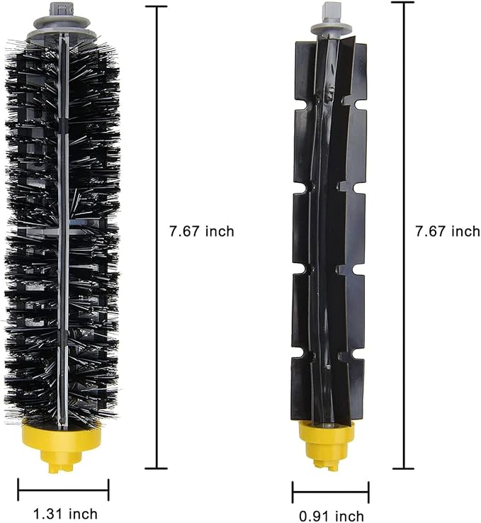 CauYien Roomba Replacement Brush Compatible with iRobot Roomba 600 and 700 Series 614 620 630 635 640 645 650 655 660 675 680 690 695 760 770 780 Vacuum Cleaner,3 Sets Bristle & Flexible Beater Brush