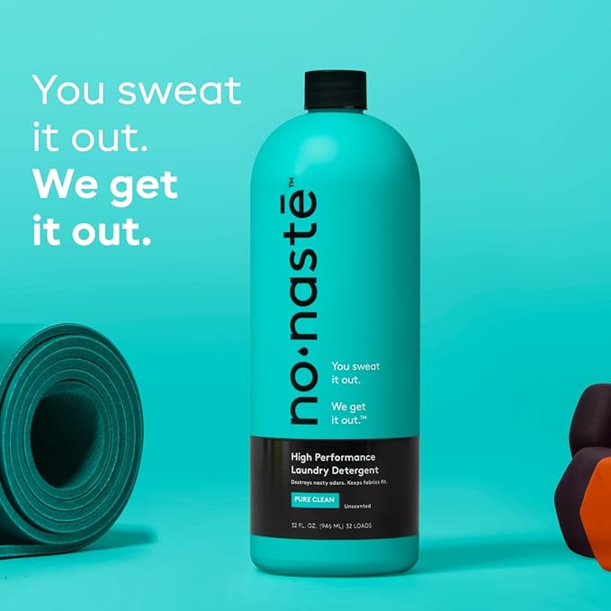 Nonaste Liquid Laundry Detergent - 64 Fl Oz (Pack of 2) - Active Wear Laundry Detergent for Workout Clothes & More - Scented & Unscented Bundle, Gentle & Color Safe