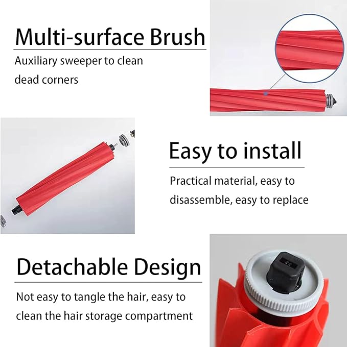 Accessories Kit Compatible for Roborock S7/Pro/MaxV//MaxV Plus/Maxv Ultra G10 G10S G10SPRO Robot Vacuum Replacement Parts, Main Side Brush Self-Cleaning Brush Dust Bag Filter Mop Pad and Holder