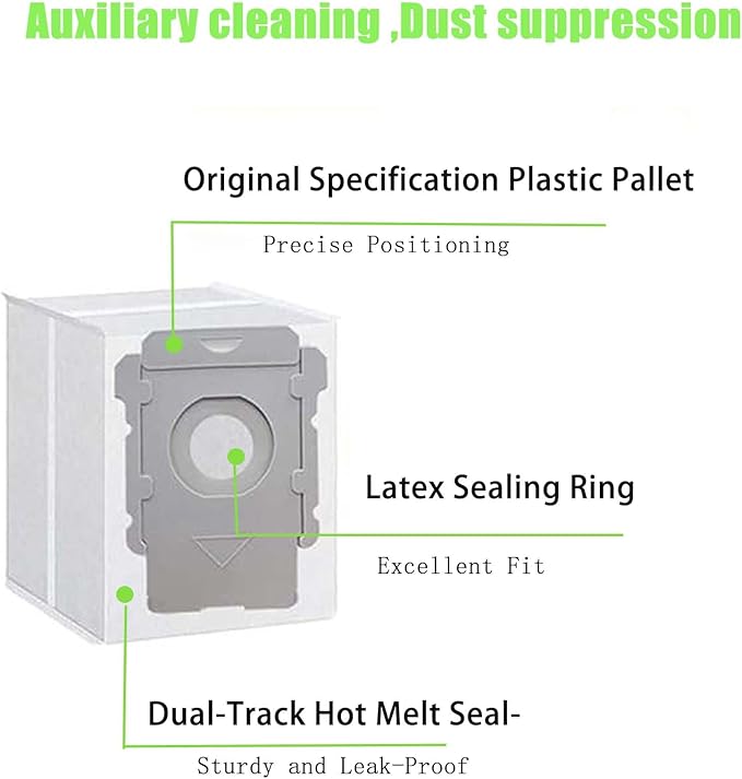 Replacement Parts Kit Compatible with iRobot Roomba Combo j7+ Plus, Combo j9+,Combo 10 Max Vacuum, Includes 1 set Roller Brushes, 4 Mop Pads, 4 HEPA Filters, 4 Side Brushes, 4 Dust Bags