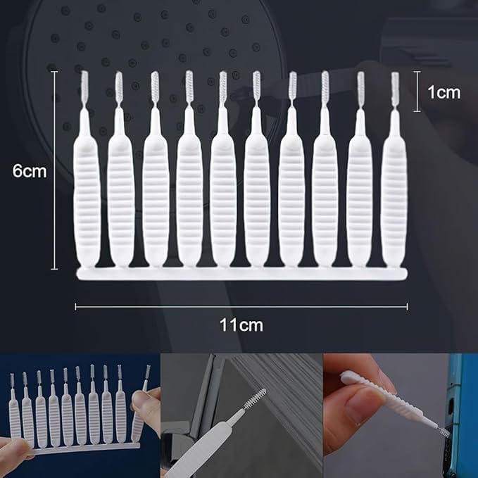 Upgrade Shower Head Cleaning Brush, Gap Hole Anti-Clogging Cleaning Brush, Shower Head Cleaner Picks Brush Tiny Cleaning Brush for Shower Head, Multifunction Shower Head Cleaning Brushes (40PCS)