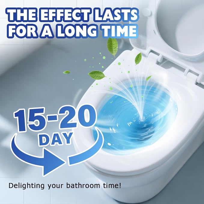 Automatic Toilet Bowl Cleaner, 2025 New Toilet Cleaning Tablets, Long Lasting Tank Cleaner for Bathroom, Convenient Blue Deodorizer, Easy Flush Cleaner Tablets for Home (30)