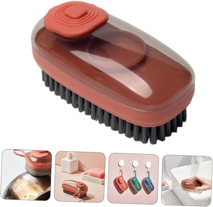 1pc Hydraulic Brush for Kitchen Laundry Hard Bristled Pot Brush Non-Slip to Store Design