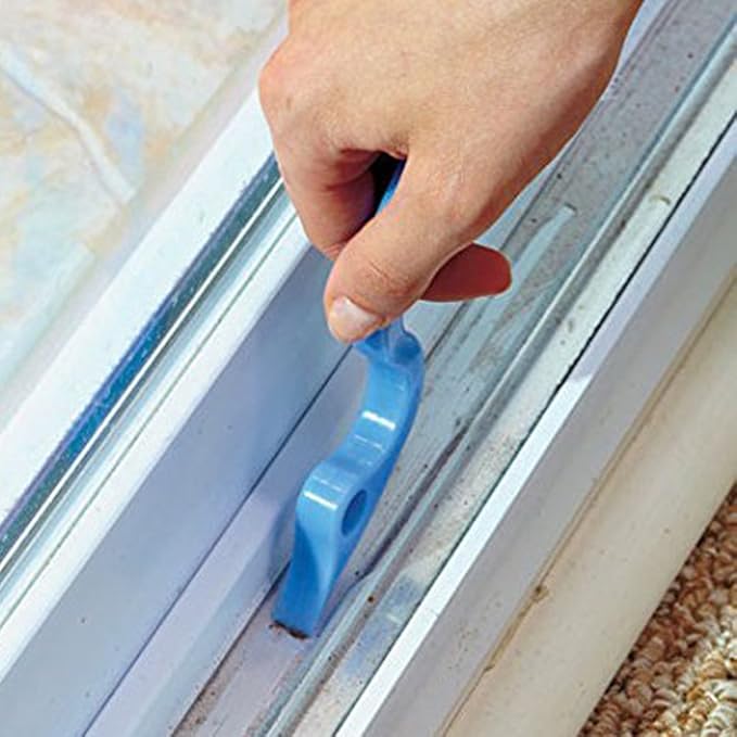 Trycooling Hand-held Groove Gap Cleaning Tools Door Window Track Kitchen Cleaning Brushes (Random Color-Blue, Green, Pink) (2 Pcs)