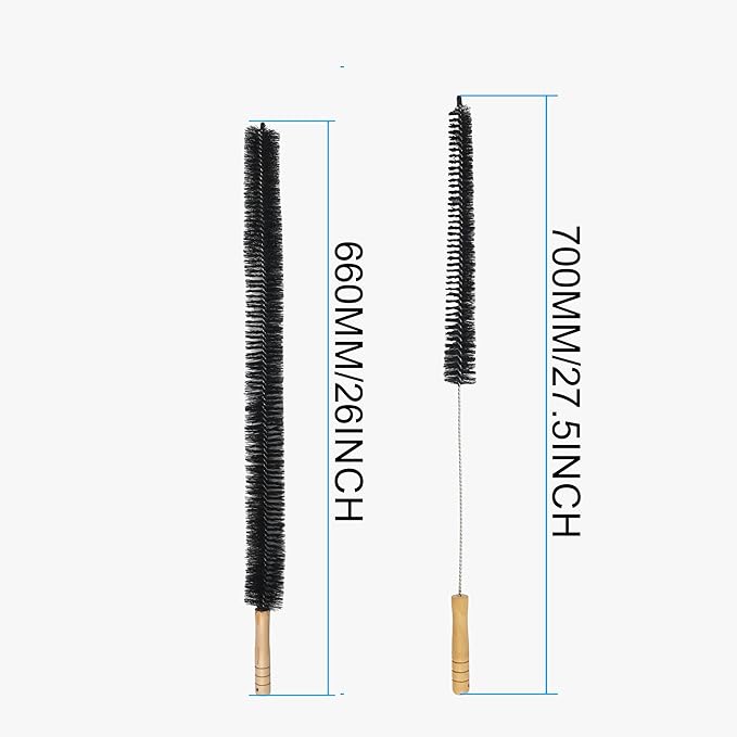 Dryer Vent Cleaner Brush Kit - 26 inch and 27.5 inch Clothes Dryer Lint Vent Trap Cleaning Brush, 660mm and 700mm Flexible Lint Remove for Household Dust Cleaning