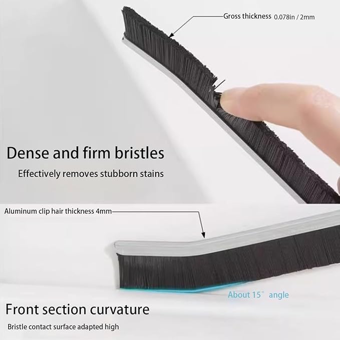 Heideryafei 4-Piece Multi-Purpose Crevice Cleaning Brush, Household Hard Bristle Narrow Brush Head Crevice Cleaning Tool