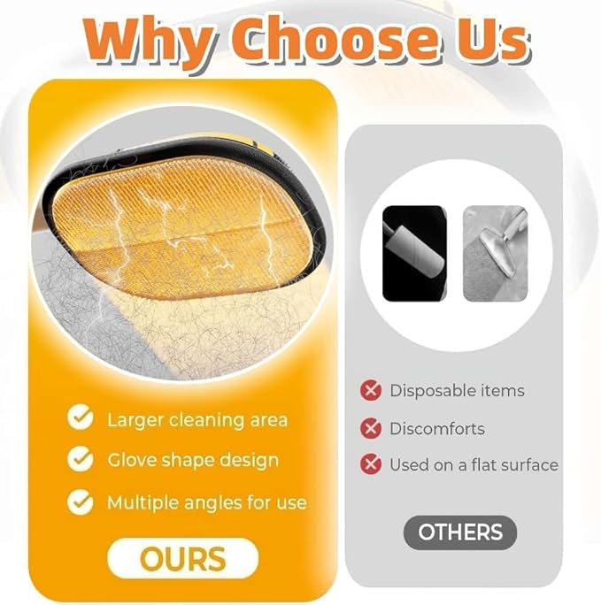 ZONCIHO Pet Hair Remover, Pet Hair Removal Gloves for Carpet, Couch, Furniture, Car Seat, Upgraded Pet Hair Removal Tool (3PCS)