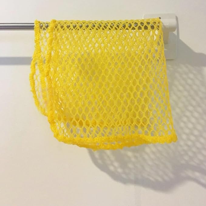 Dish Washing Net Scrubber 5pcs/ Innovative Mesh Cloth, Quick Dry - No More Sponges with Smell / 11.5 by 11.5 inches/Advanced Raw Material-Polypropylene 100% (Pink 5)